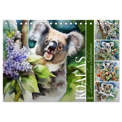 Koalas, liebenswerte kleine Schlafmützen (Tischkalender 2026 DIN A5 quer), CALVENDO Monatskalender