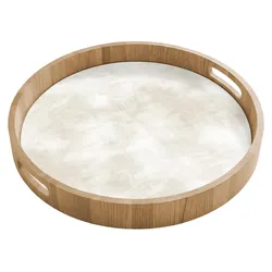 TABLETT Dezent - Textur - Beige Siervierplatte 40x40 cm