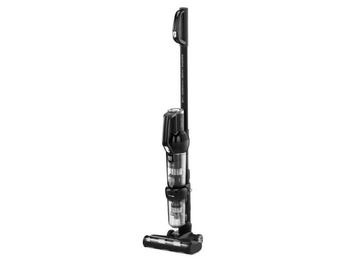 Trisa Electronics Akku-Handstaubsauger, Schwarz, Kunststoff, 26x113x25 cm, Fsc, 2-in-1-Funktion, elektrisch betriebene Bodendüse, Entleerung des Staubbehälters per Knopfdruck, LED-Licht, Ladeanzeige, Hand- und Bodenstaubsauger in Einem, Haushalt & Reinigung, Reinigung, Staubsauger