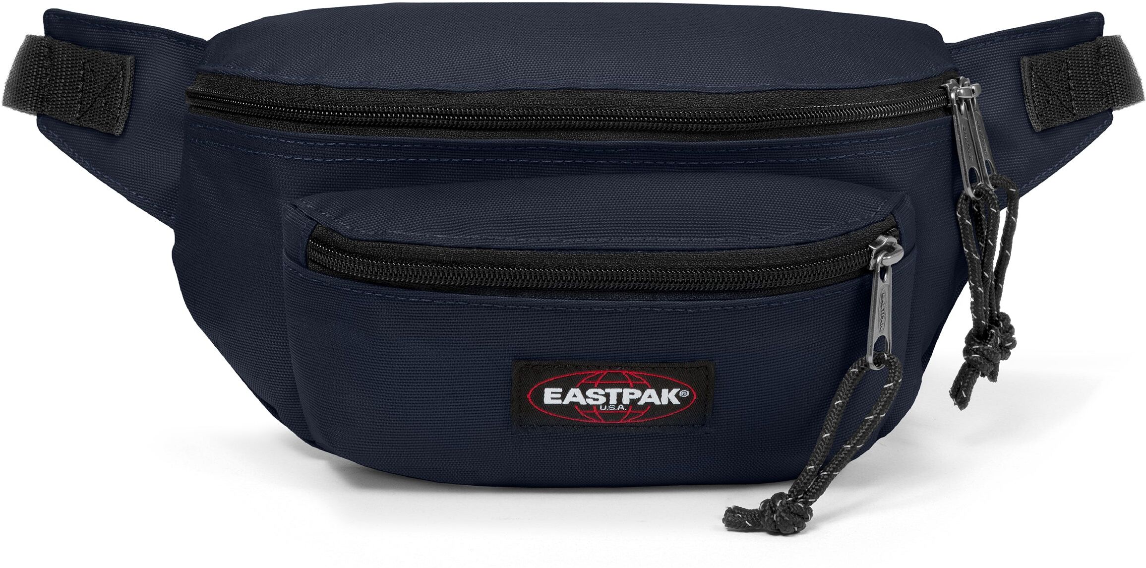 Bauchtasche EASTPAK "DOGGY BAG", Damen, Gr. B/H/T: 27cm x 18cm x 9cm, blau, Polyamid, Taschen Bauchtasche, Umhängetasche, Crossboday Bag mit Zwei-Wege Reissverschluss blau B/H/T: 27cm x 18cm x 9cm