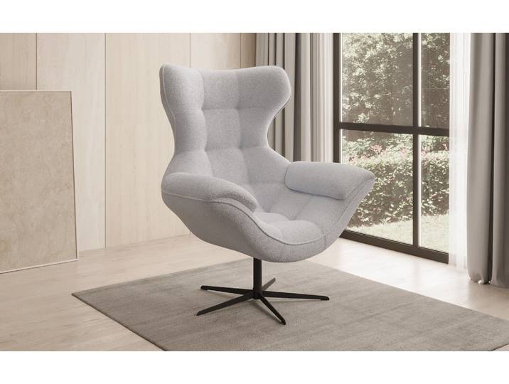Designer Sofa-Sessel Aurelio in Bouclé - Beige - Bouclé - Luxusbetten24