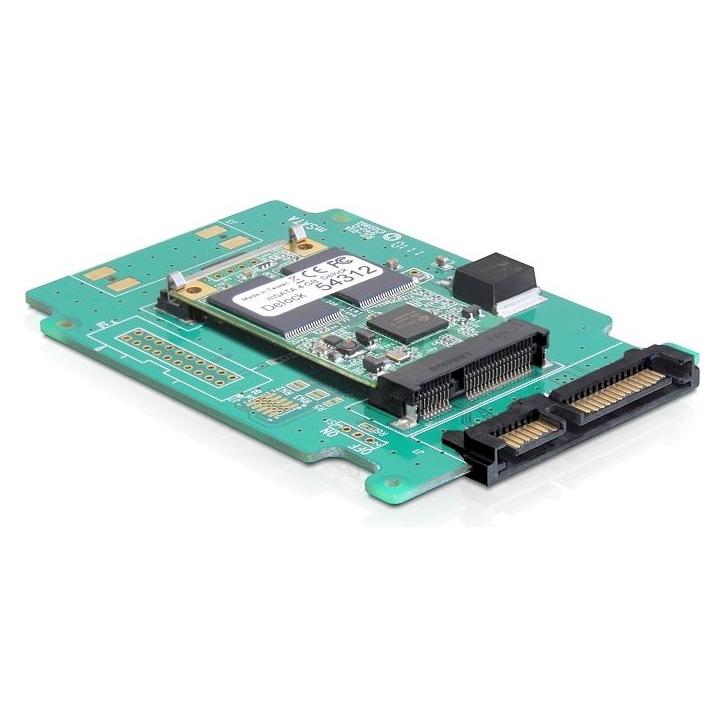 Delock SATA 22pin zu mSATA Konverter (61881)