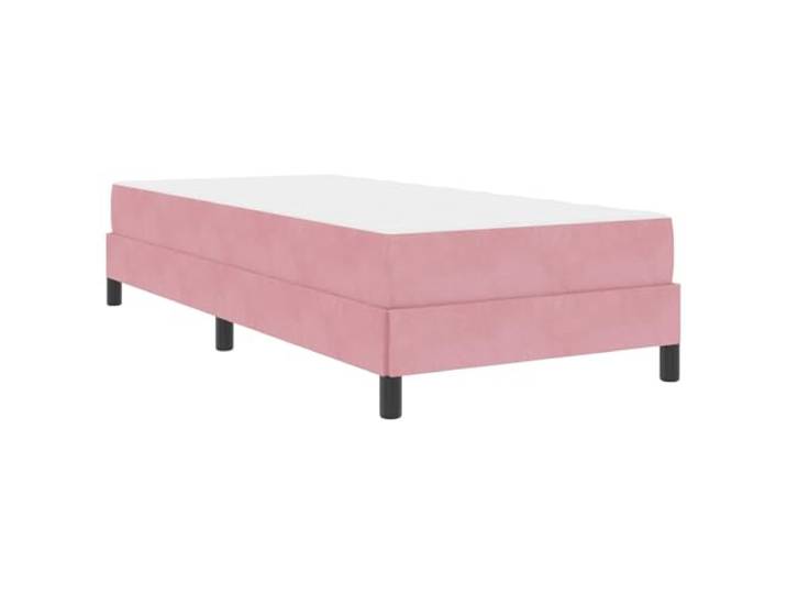 PUGYNBK Boxspringbett mit Matratze, Rosa, 80 x 200 cm Lattenrost aus Holz, Taschenfederkerne, mittlere Festigkeit, minimalistisches Design, Verwendung im Innenbereich