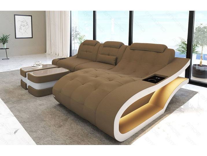 Ecksofa Elegante L-Form aus Stoff