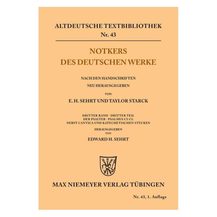 De Gruyter Notkers des Deutschen Werke (Deutsch, Edward H. Sehrt) (55846356)