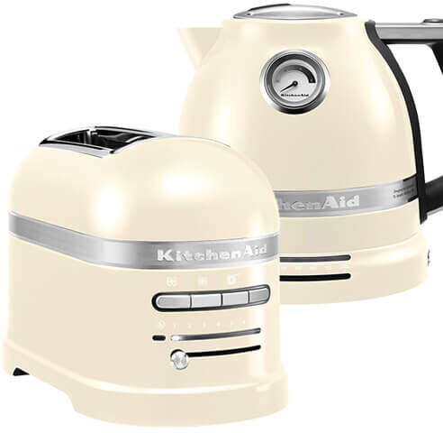 KitchenAid Artisan Almond Cream 2 Slot Toaster and Kettle Set