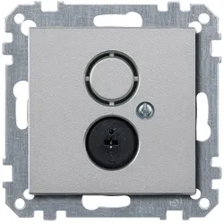 Merten 297460 Lautsprecher-Steckdosen-Einsatz, aluminium, System M