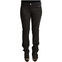 Costume National Röhrenhose Skinny Schwarz W26 Baumwolle (26)