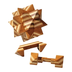 Denk- und Knobelspiele Apollo-Puzzle - Bambus - 12 Puzzleteile - Denkspiel - Knobelspiel - Geduldspiel 242553