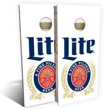 Skip's Garage Miller Lite Original Outdoor Cornhole Board Set
