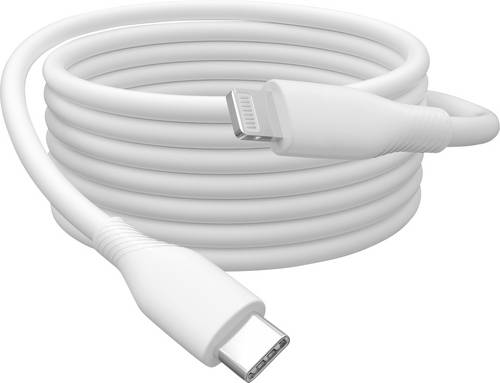 Digitus USB-Kabel USB 2.0 Apple Lightning Stecker, USB-C Stecker 1.00m Weiß Flexibel, hochflexibel, mit USB, Silikon, exzellente