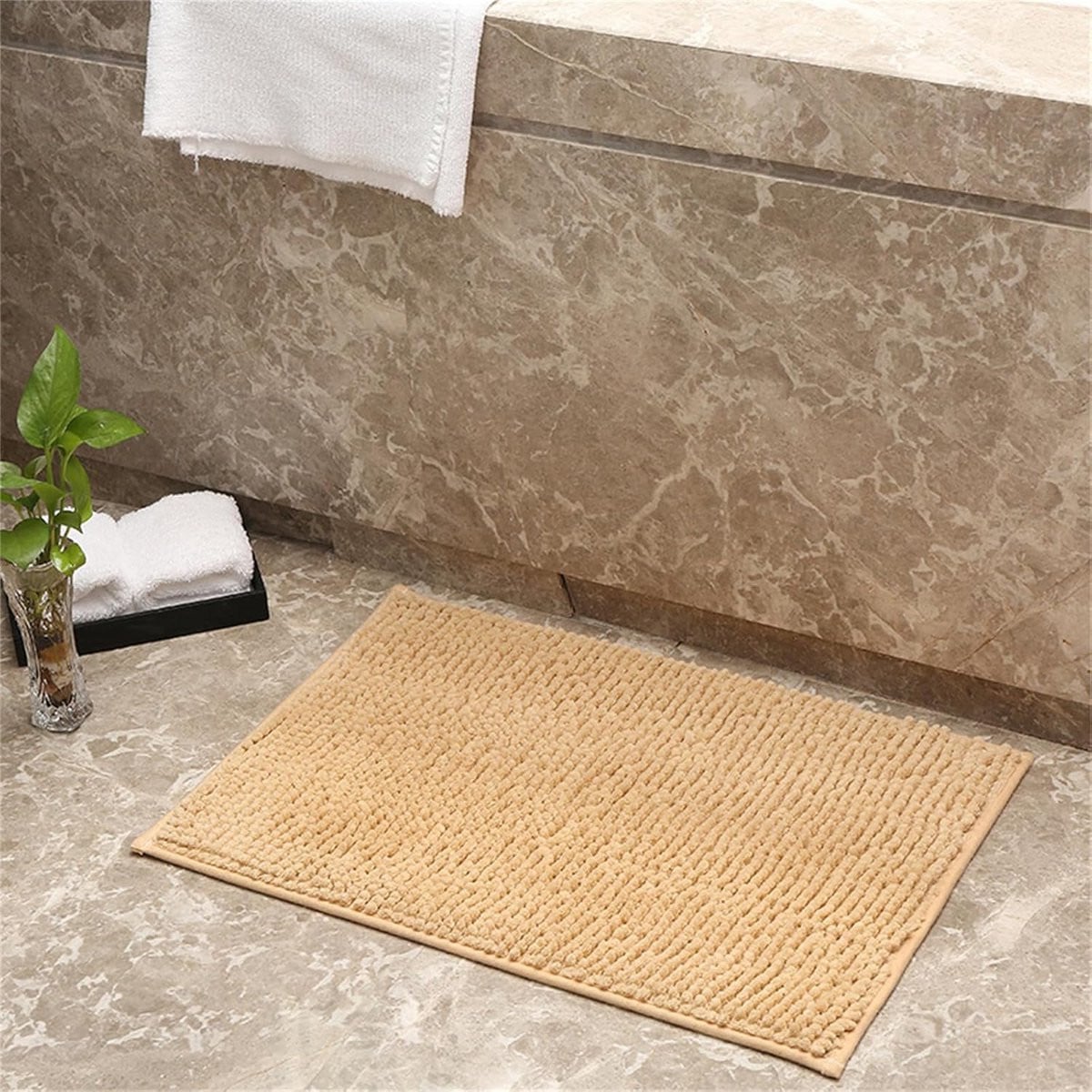 Zachte Antislip Badmat Chenille Super Absorberend voor Badkamer en Douche, 40 x 60 cm