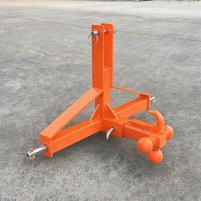 Garvee Tractor 3 Point Hitch 2in Receiver 4 Way Ball Mount 10Klb Carbon Steel
