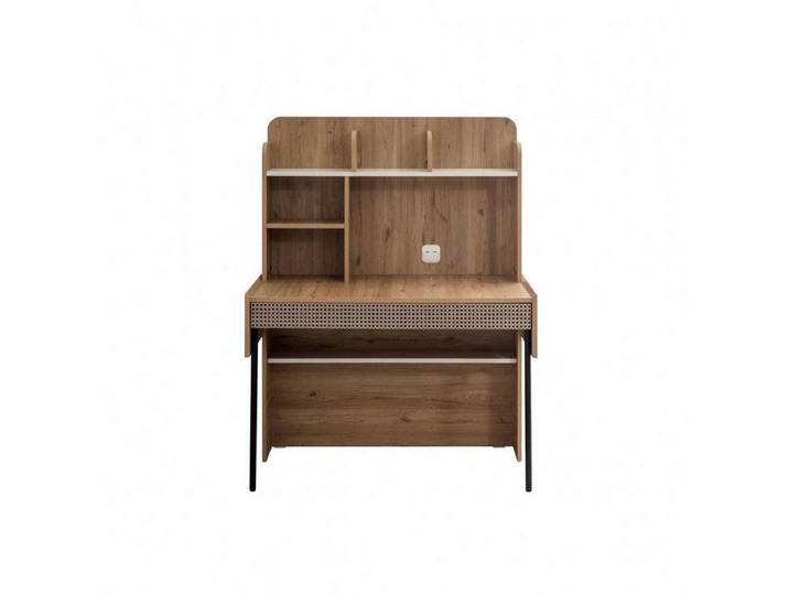 Xlmoebel Kinderschreibtisch Brauner Schreibtisch aus Holz mit Regalen für Büro und Homeoffice (1-St., Kinderschreibtisch), Made in Europa