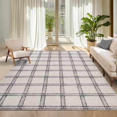 Garvee Modern Geometric Checkered Lattice Area Rug