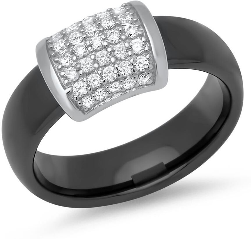 Unique Polierter Fingerring schwarzer Keramik schwarz