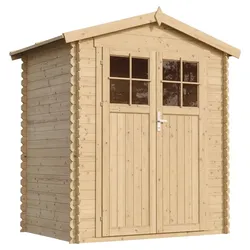 HOLZHAUS GARTENHAUS M367F+M367G - mit imprägniertem BodenB196xL136xH218 cm/ 1.98 m2