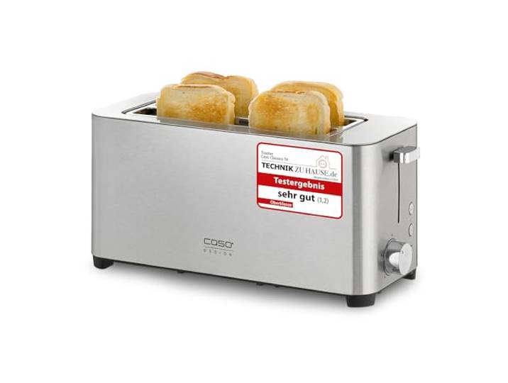 CASO Classico T 4 - Design Toaster, Testurteil: Sehr Gut, 5 Stufen, Inkl. Brötchenaufsatz, Mit zusätzlicher Aufwärm-, Auftaufunktion, für 4 Scheiben Toast