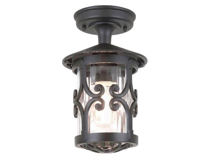 Elstead Lighting Aussendeckenleuchte Hereford, Schwarz, Metall, Glas, 26 cm, Europäischer Sicherheitsstandard, Schutzklasse I (Erdungsanschluss), CE, Lampen & Leuchten, Außenbeleuchtung, Außenleuchten