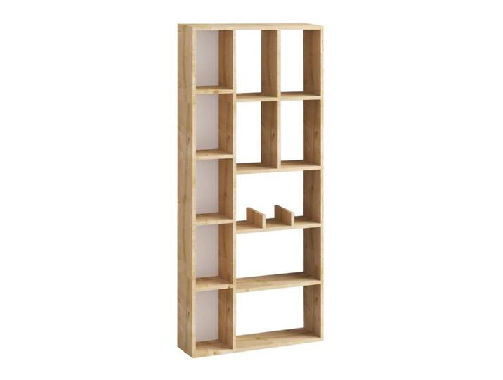 Bibliothèque 12 niches effet chêne saphir h170 cm