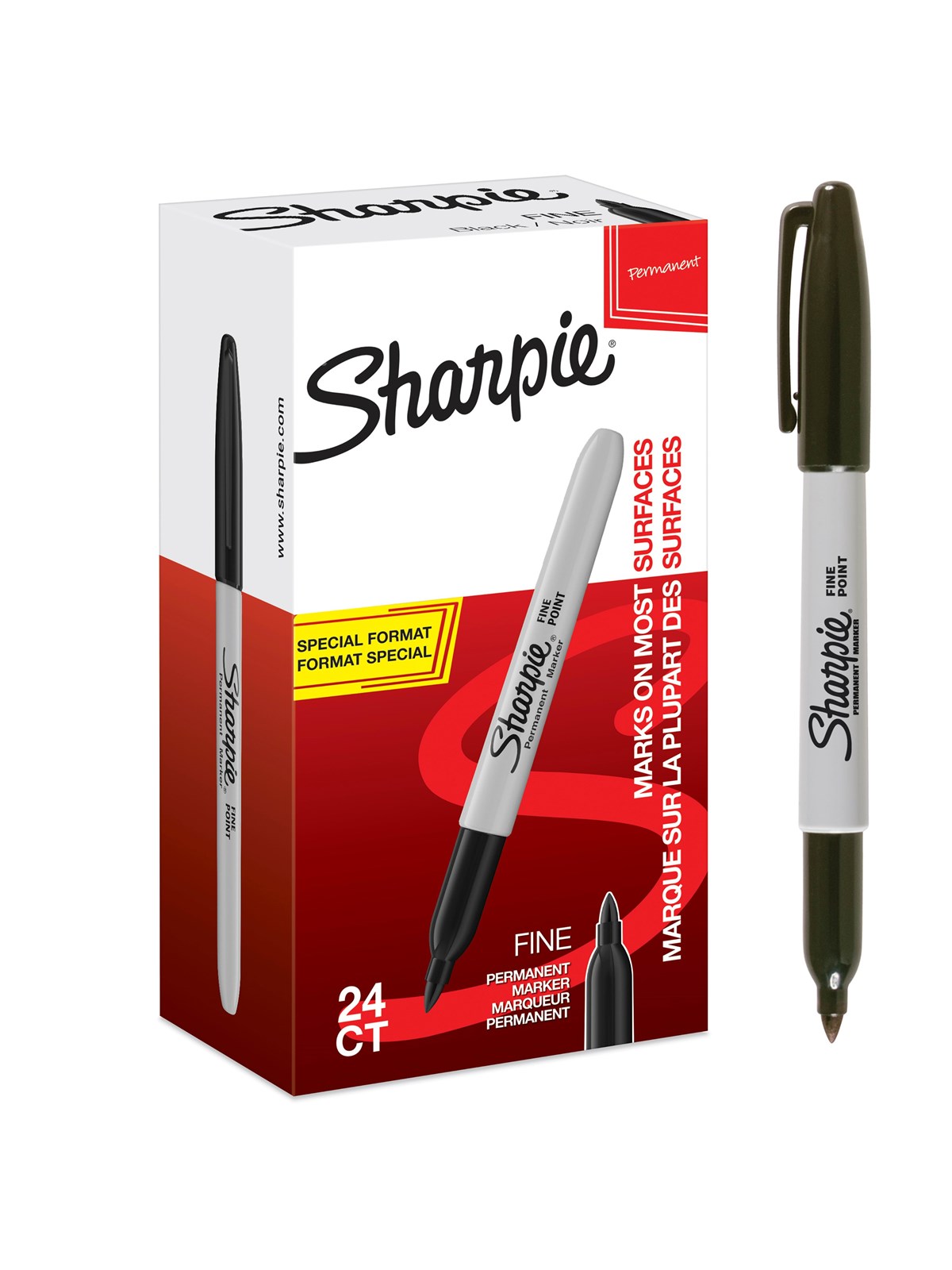 Sharpie Permanent Marker | Marker Stifte mit feiner Spitze | schwarz | 24 Stück Market Set