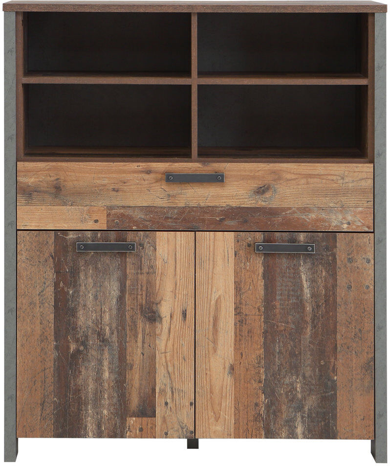 Mercury Lanham 106.7cm Sideboard Brown/Dark Grey 127.9cm H X 106.7cm W X 41.6cm D