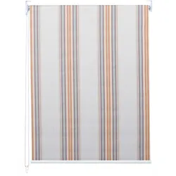 Rollo MCW-D52, Fensterrollo Seitenzugrollo Jalousie, Sonnenschutz Verdunkelung Isolation blickdicht 110x160cm ~ grau/braun/orange
