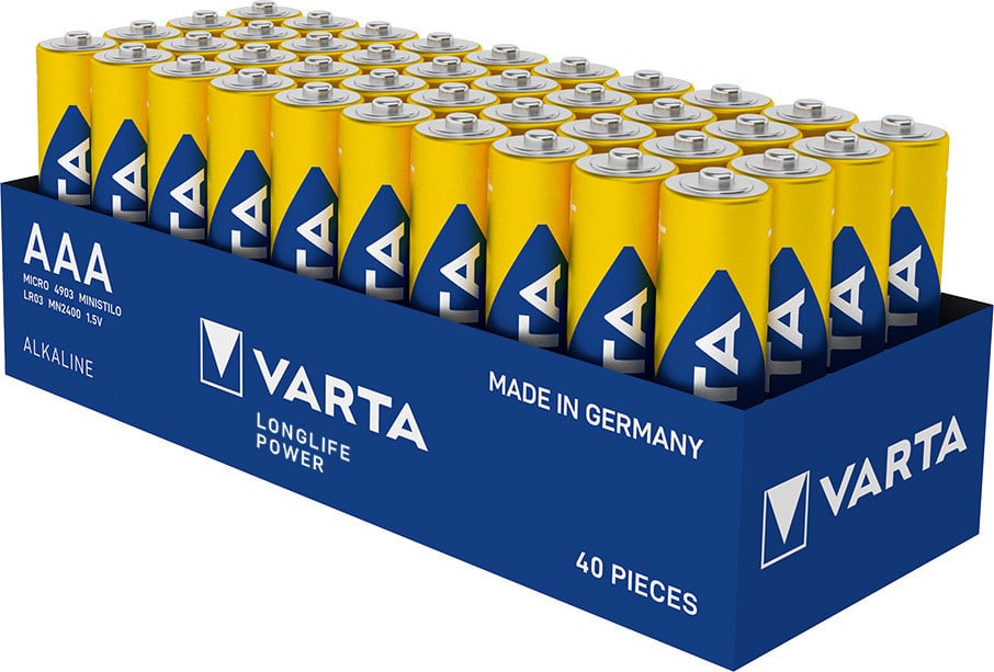 Varta LONGLIFE Power AAA Batterijen, 4 stuks