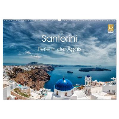 Santorini - Perle in der Ägais (Wandkalender 2027 DIN A2 quer), CALVENDO Monatskalender