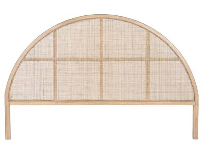 Bett-Kopfteil für 150-160-180 cm, aus Rattan, Halbmond, mit Beinen, 180 x 3,5 x 120 cm
