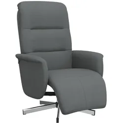 vidaXL Relaxsessel mit Fußteil Dunkelgrau Stoff