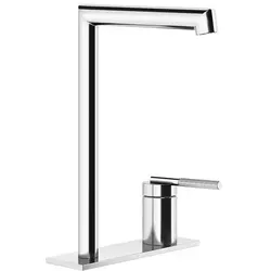 Gessi Ingranaggio Waschtisch-Einhebelmischer, separater Auslauf auf Platte, Auslauf Höhe 253 mm x Ausladung 160mm, ohne Ablaufgarnitur, 63516030, Farbe: Kupfer PVD