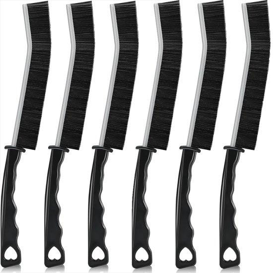 Unyqoos 6-delige set voegenborstels met ergonomische handgreep voor voegen en smalle spleten