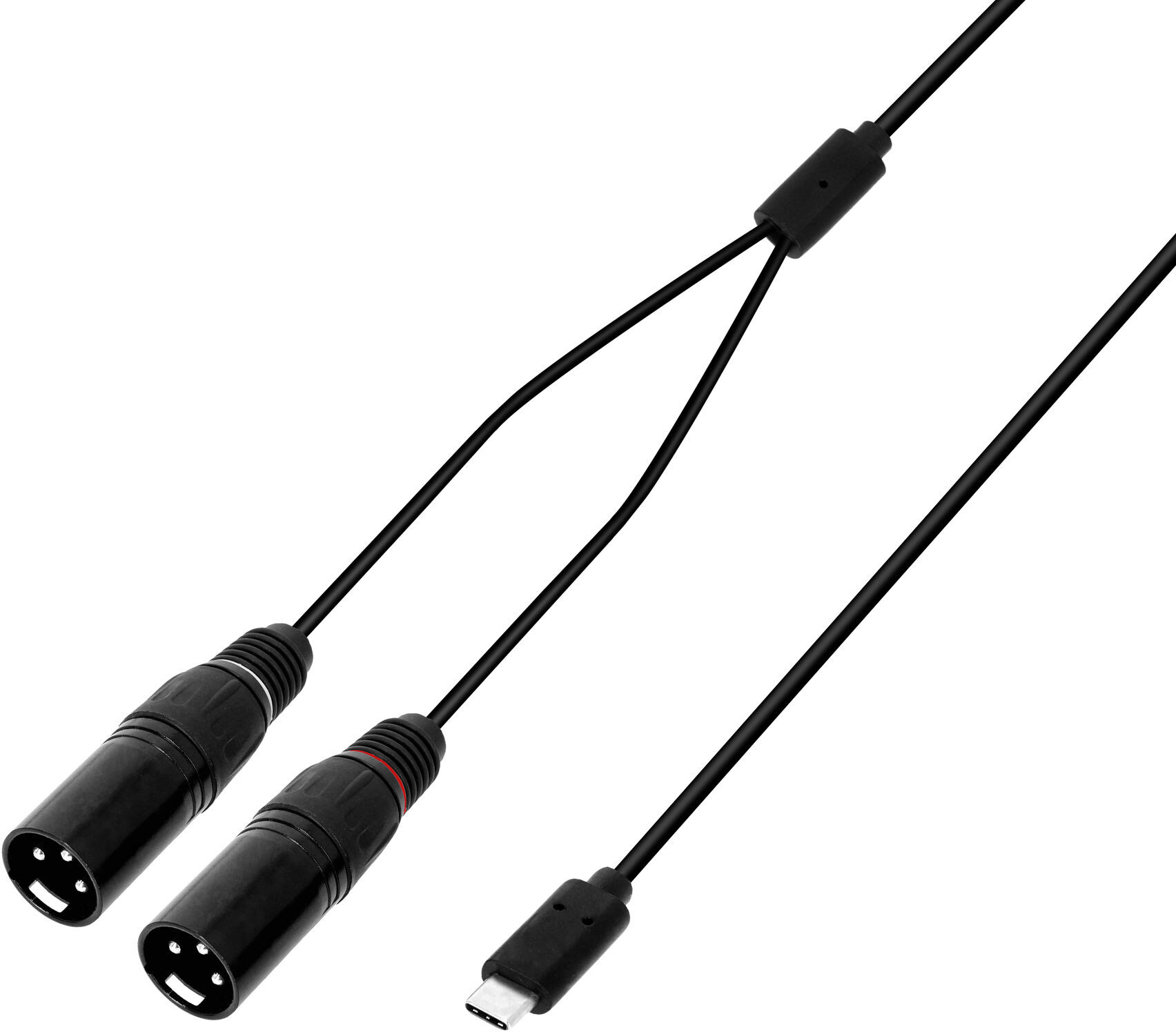 Adam Hall Cables 3 Star Y Mm Usb-C 0150 - Usb-C Y-Kabel   2 X Xlr Male X Usb-C   1,5 M