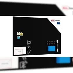 ALLboards Rahmenloses SLIMboard – Kreideoberfläche – 180×120 cm + Zubehör
