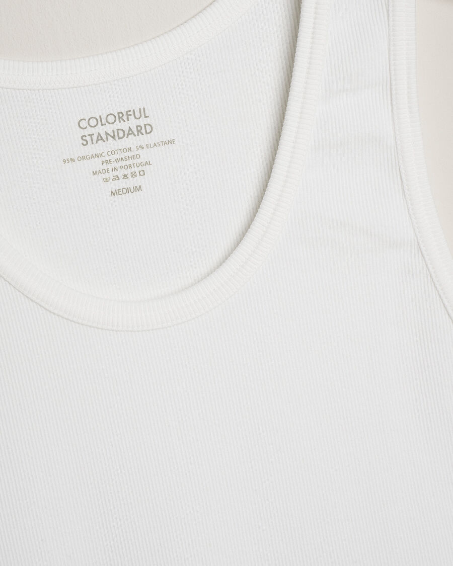Colorful Standard Organic Rib Tank Top Optical White men M Hvid