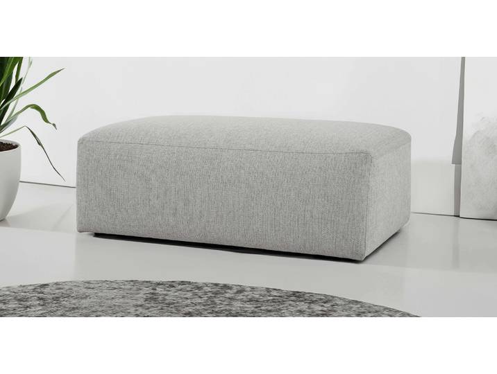 Polsterhocker INOSIGN Koa , beige, B:114cm H:44cm T:61cm, 62% Polypropylen, 32% Polyester, Hocker, Polsterhocker, Wellenunterfederung, weicher Lounge-Sitzkomfort