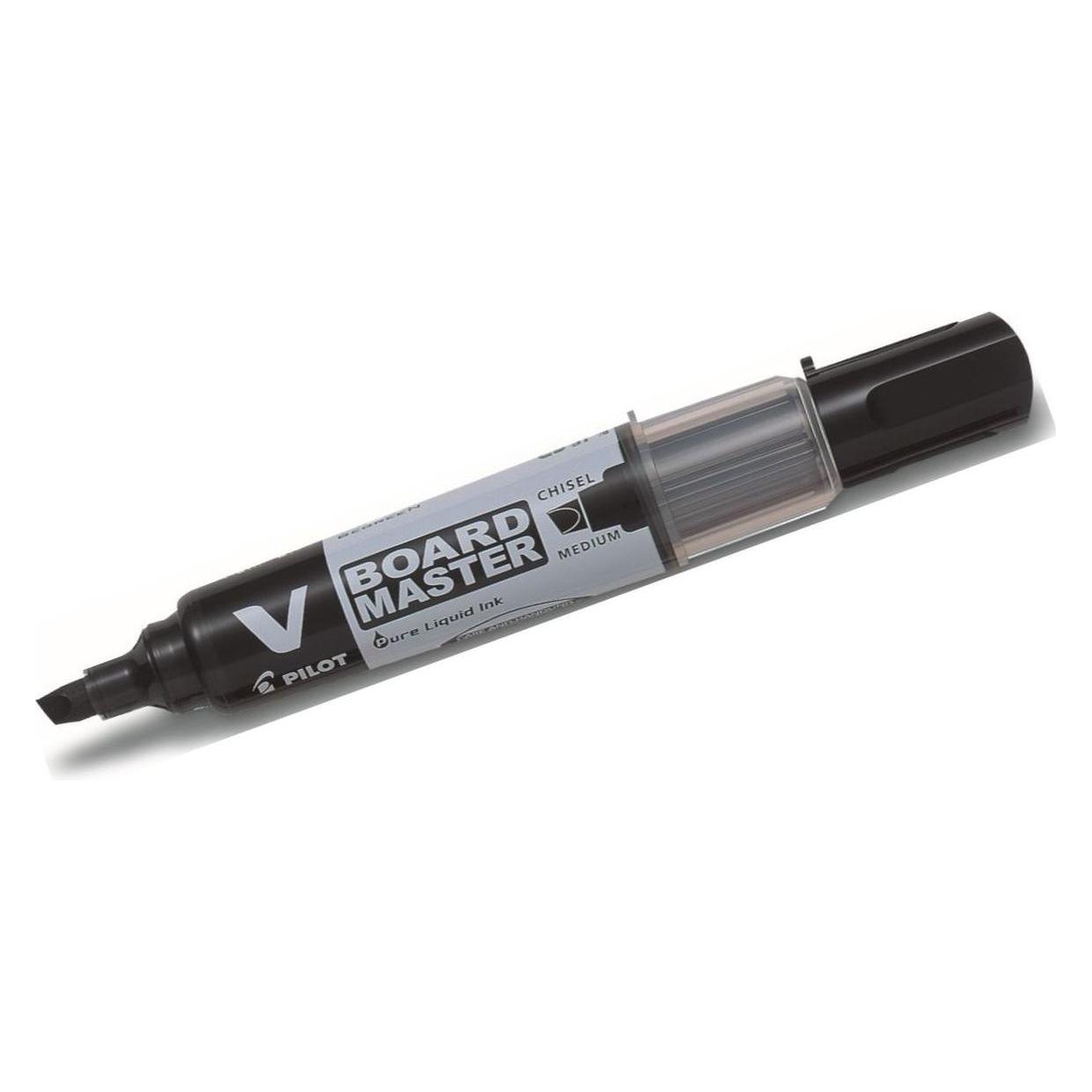 Pilot V Board Master Textmarker 10 Stück Schwarz Stumpfe Spitze (10x) (5081701)