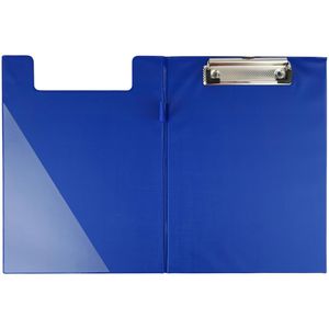 D.RECT Klemmbrettmappe 009567, A5, Kunststoffbezug, mit Stiftehalter, blau