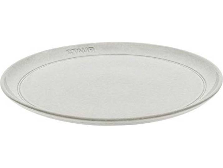 STAUB Dining Line bord plat 26 cm, keramiek, witte truffel emaille coating