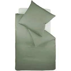 fleuresse Bettwäsche Mako Satin Colours 009100-7057 salbei Kissenhülle 50x70 cm