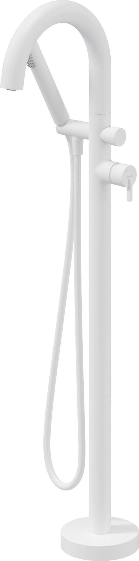 Freestanding bath faucet with shower set