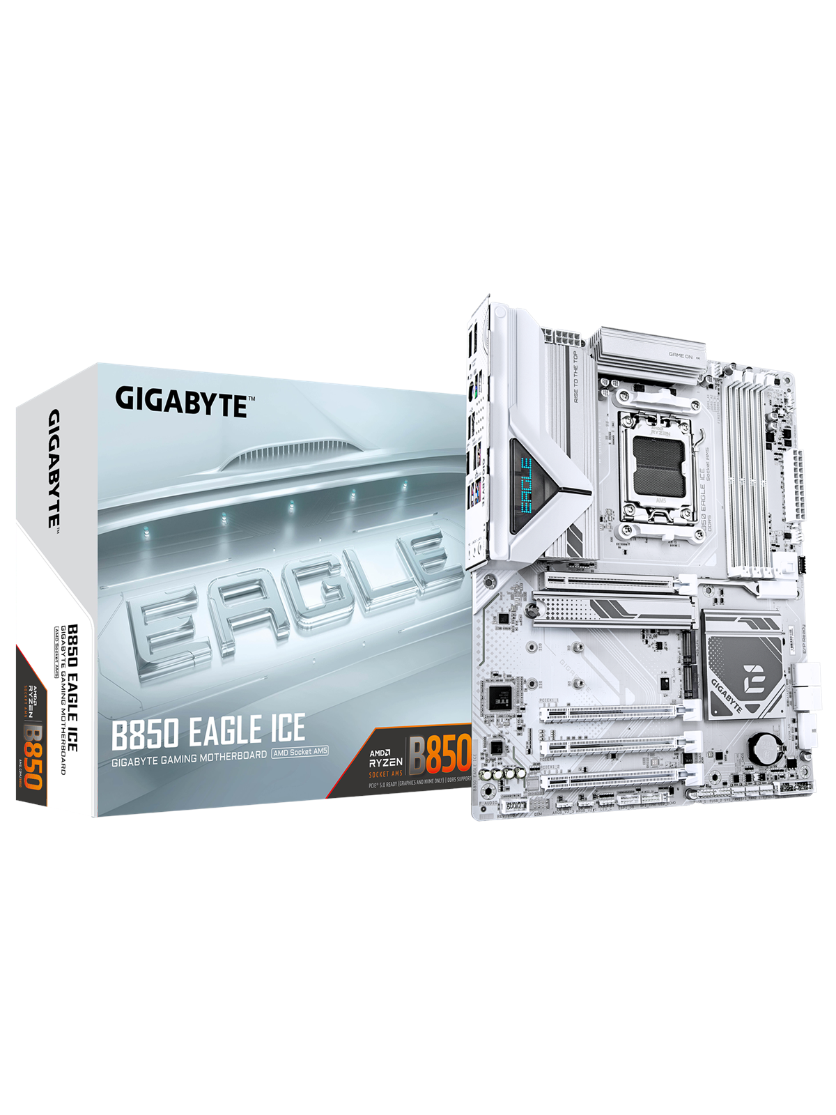 GIGABYTE B850 EAGLE ICE Mainboard - AMD B850 - AMD AM5 - DDR5 RAM - ATX