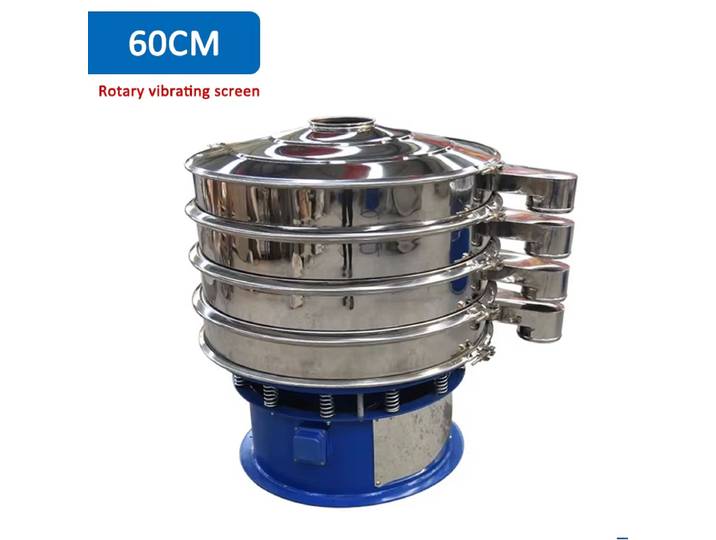 Machine d'emballage à tamis vibrant rotatif à trois couches de 60cm, machine à écran électrique, machine de remplissage de filtre alimentaire pour grains en poudre