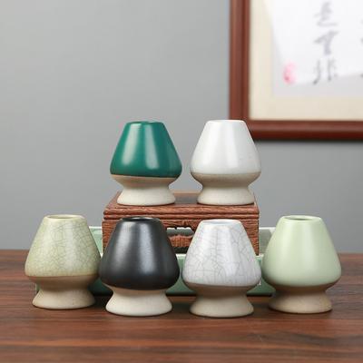 Perfect Picks Market Ceramic Matcha Whisk Holder Stand Japanese Matcha Whisk Holder For Bamboo Chasen Care white