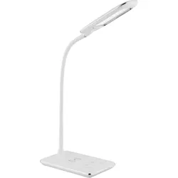 LED Tisch Lampe Leuchte Chrom Beweglich Wireless USB Charger Touch Dimmer