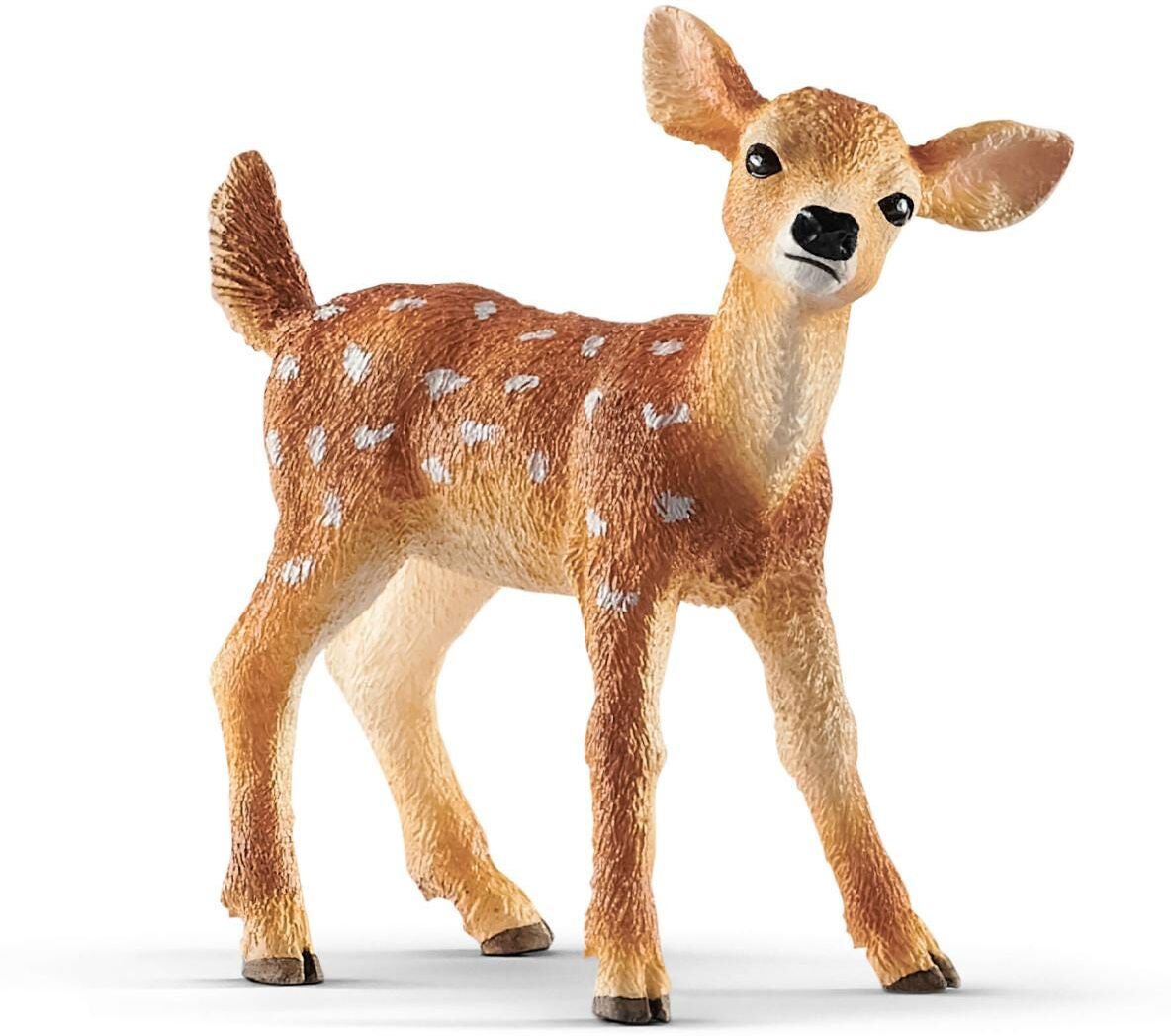 Schleich Wild Life White-Tailed Fawn Figure, 5.2 cm/5.3 cm/2 cm, for Kids