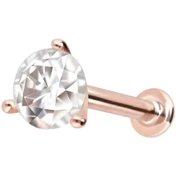 14 Karat Gold Labret mit Innengewinde MOISSANIT