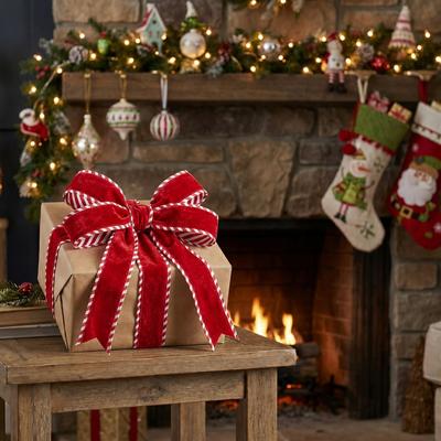 Regency International "1.5""X10Y Velvet Peppermint Edge Ribbon"