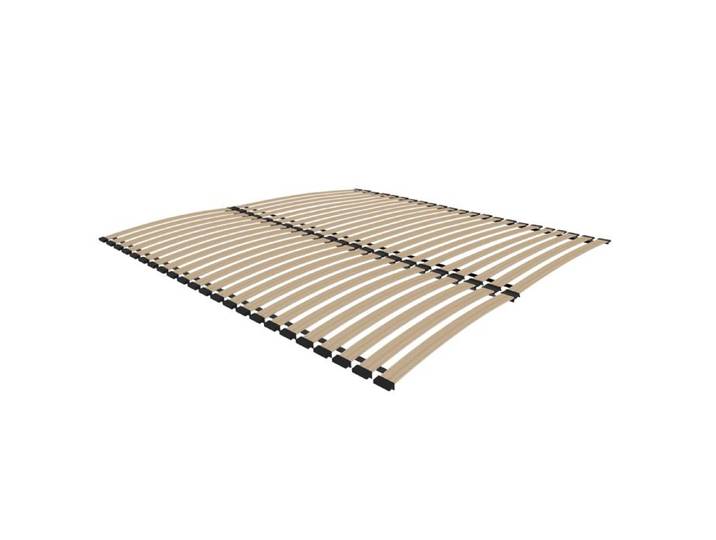 Cadre à lattes à ressort pour lit - 180x200 cm - Bois de hêtre - 23 lattes par cadre - 2 cadres indépendants